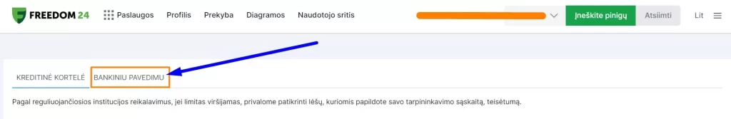 Lesu inesimas bankiniu pavedimu investicine saskaita freedom24